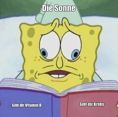 SpongeBob liest zwei Seiten auf einmal meme #2