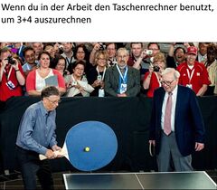 Bill Gates riesiger Ping-Pong-Schläger meme #1