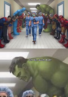 Superhelden verneigen sich vor Ärzten meme #2