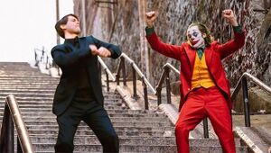 Joker und Peter Parker Tanzend: Leere Vorlage